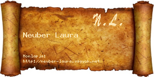 Neuber Laura névjegykártya